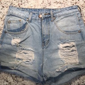 High Rise Jean Shorts